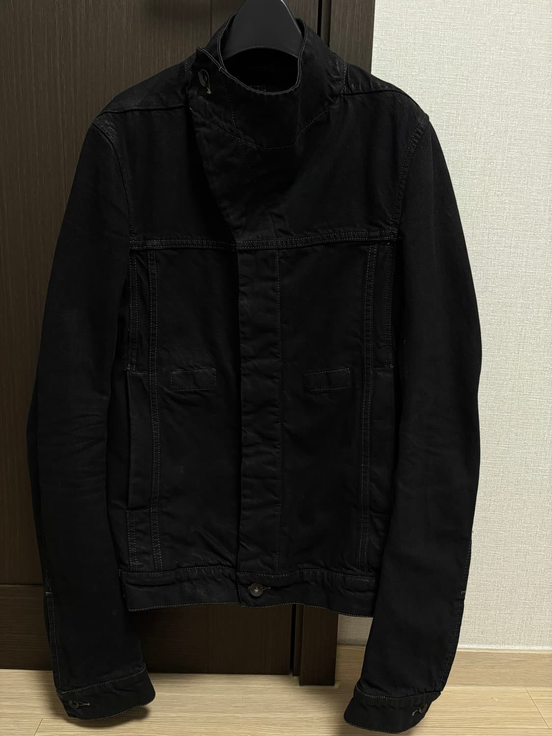 릭오웬스 슬레이브 데님자켓 블랙 xs 상품이미지1