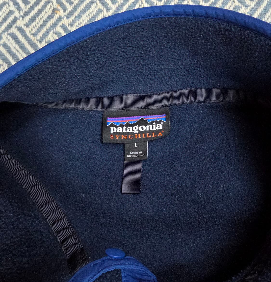 (L)파타고니아 제너 네이비레드 신칠라 플리스 후리스 상품이미지4