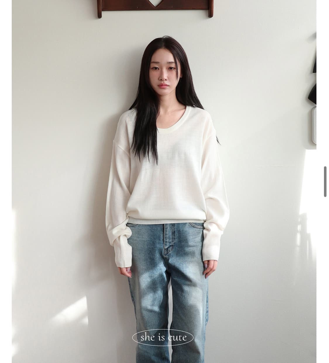 쉬이즈큐트  니트웨어 피크닉 니트 아이보리(새상품) 상품이미지1