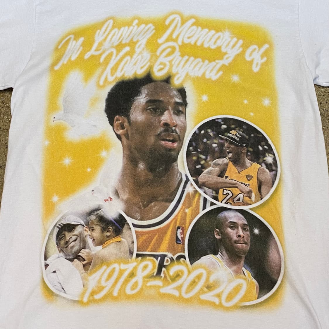 미국 빈티지 NBA 코비브라이언트 프린팅 반팔티 스포츠티 상품이미지3