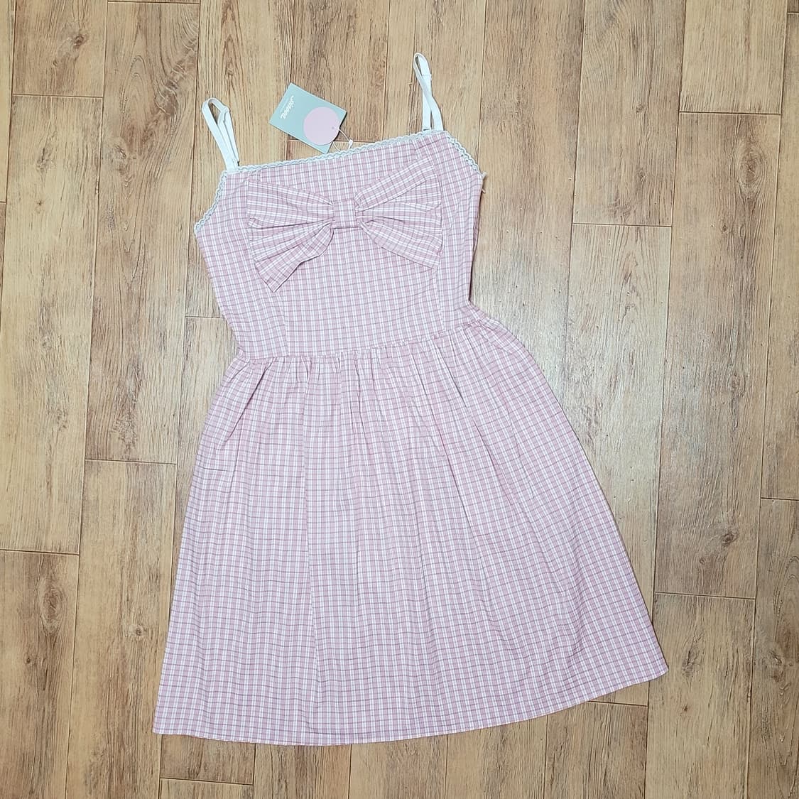 시눈(sinoon) 리조트 체크원피스 55 새상품 상품이미지4