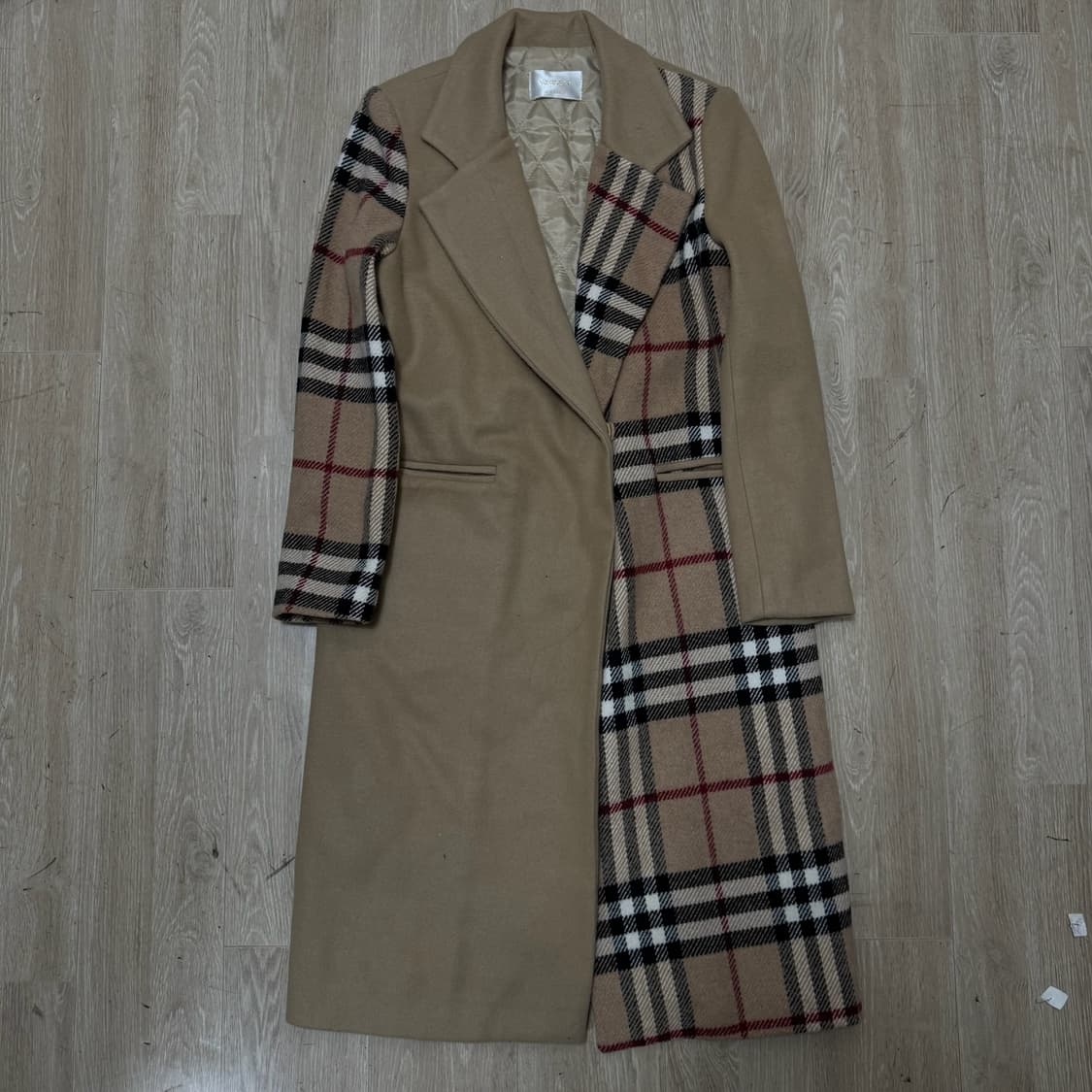 쏘러블리 여성 체크 포인트 싱글 코트 55-66  상품이미지1