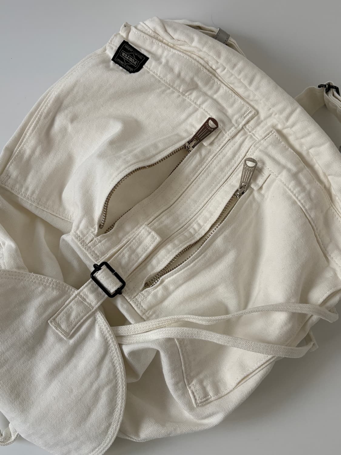 Twill Cotton Rucksack (White) 상품이미지4