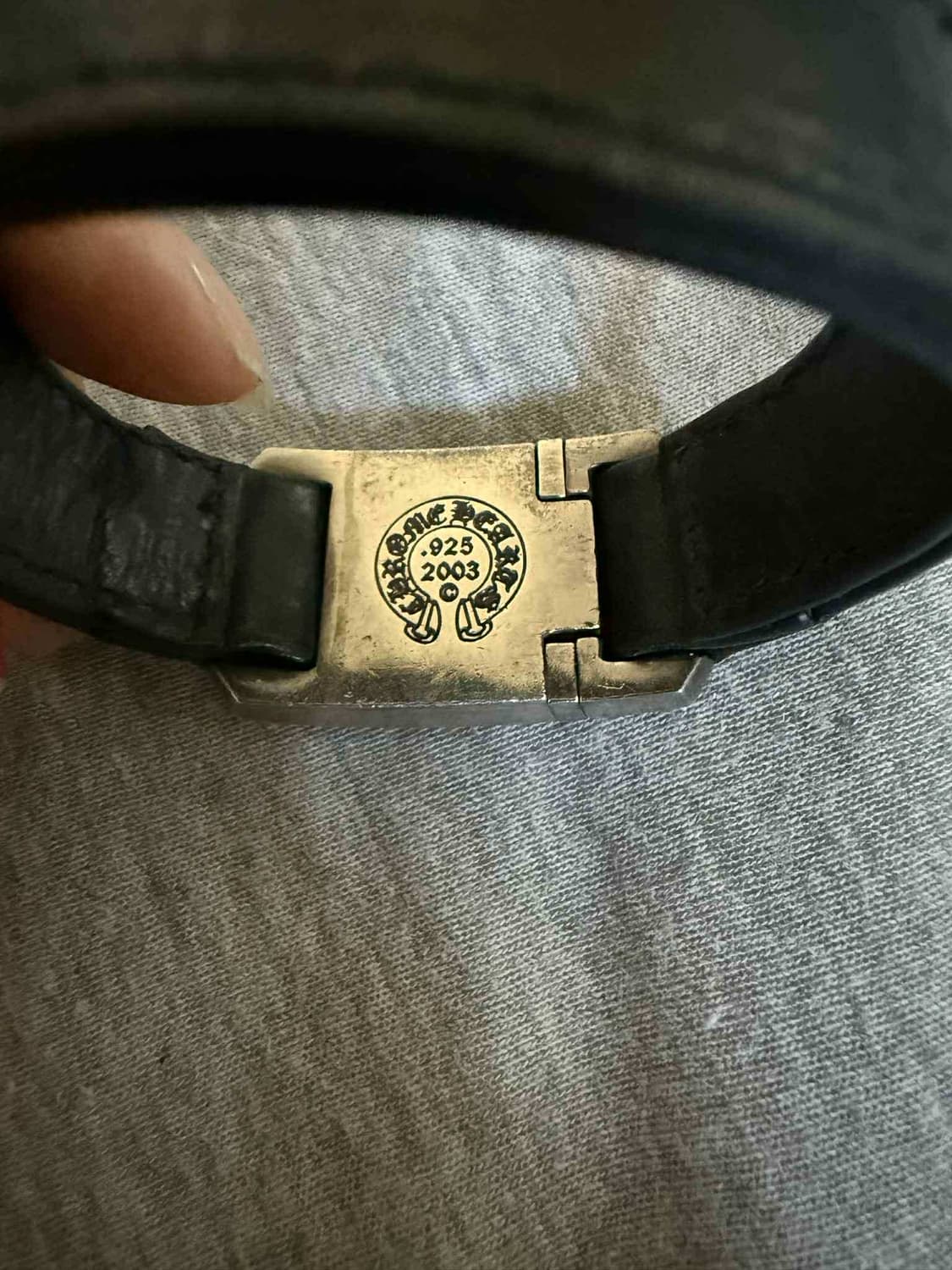Chrome Hearts Leather Cross Bracelet 상품이미지3