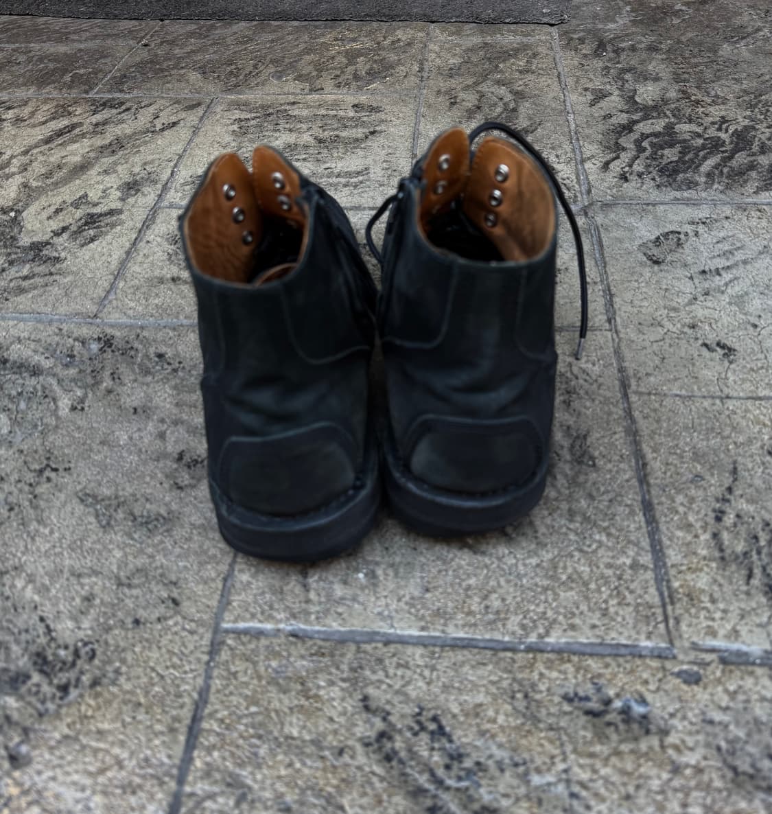 요지야마모토 뿌르옴므 매트블랙 바이커 부츠 상품이미지4