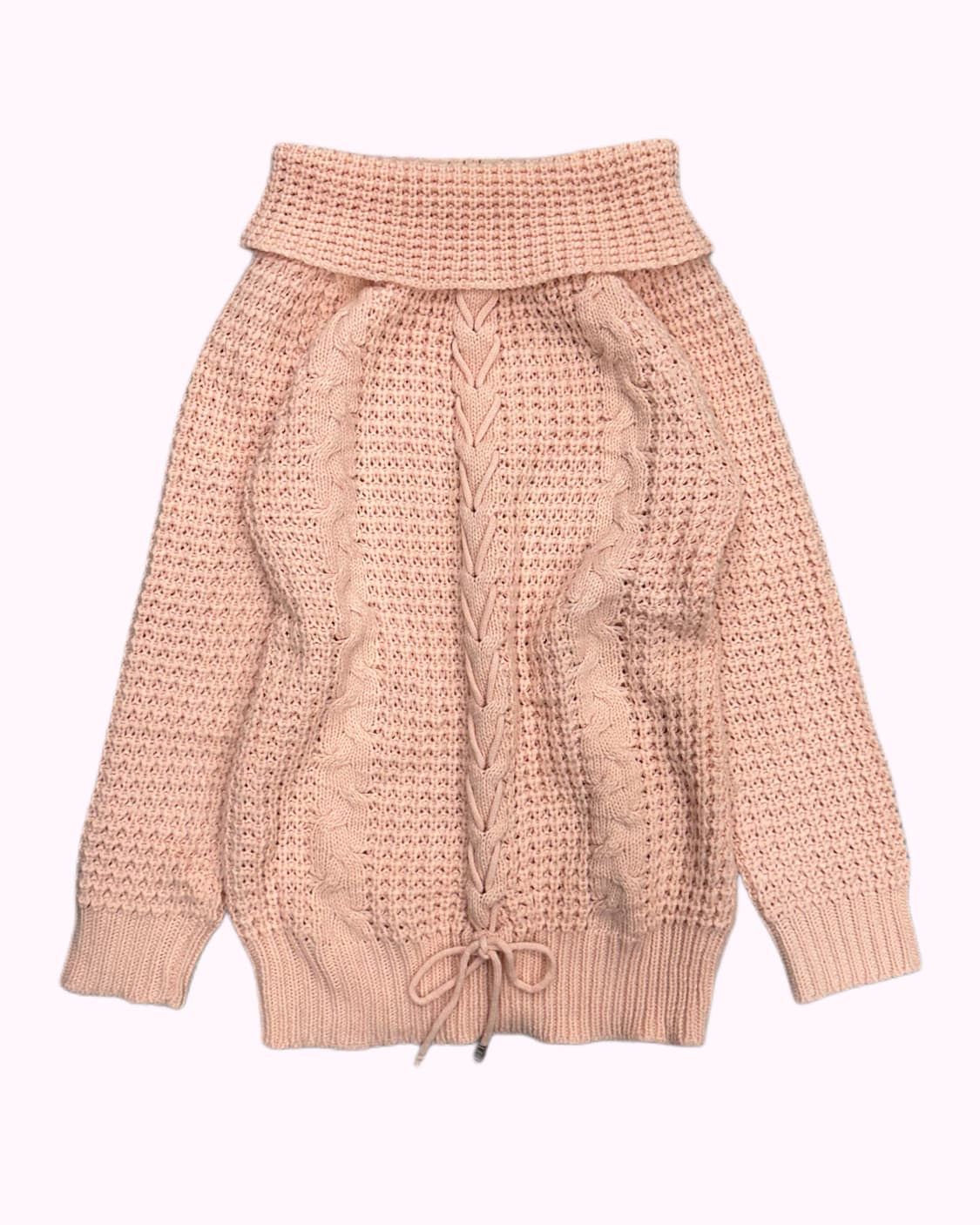 lace-up pink 1-off knit 상품이미지1