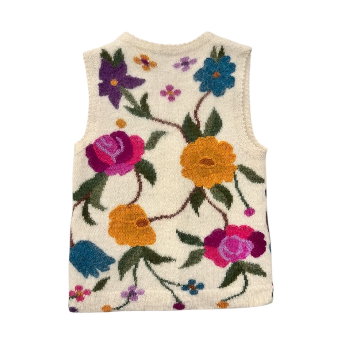 H&C ALPACA 플라워 알파카 니트 베스트 아이보리 상품이미지2