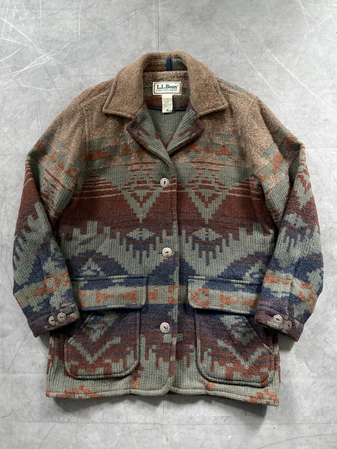 L.L.Bean 엘엘빈 울 아즈텍 나바호 패턴 자켓 상품이미지5