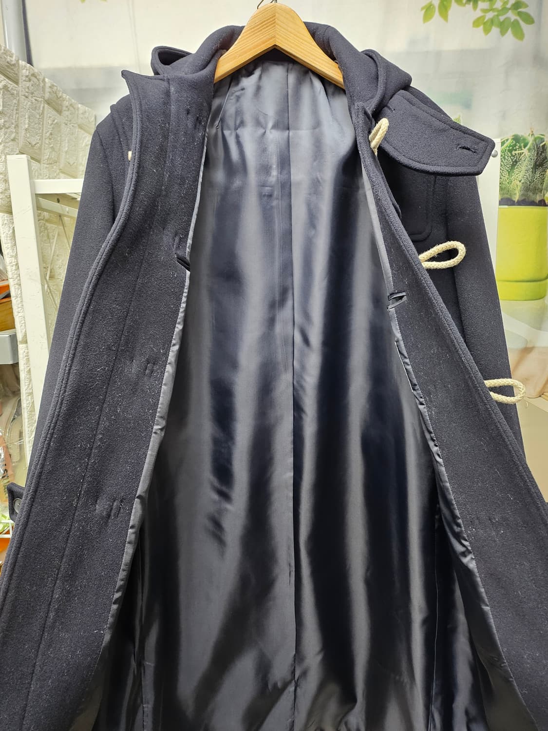 무신사 스탠다드 울 블렌드 24년 남성코트 M 오버핏 떡뽁이 XD56 상품이미지5