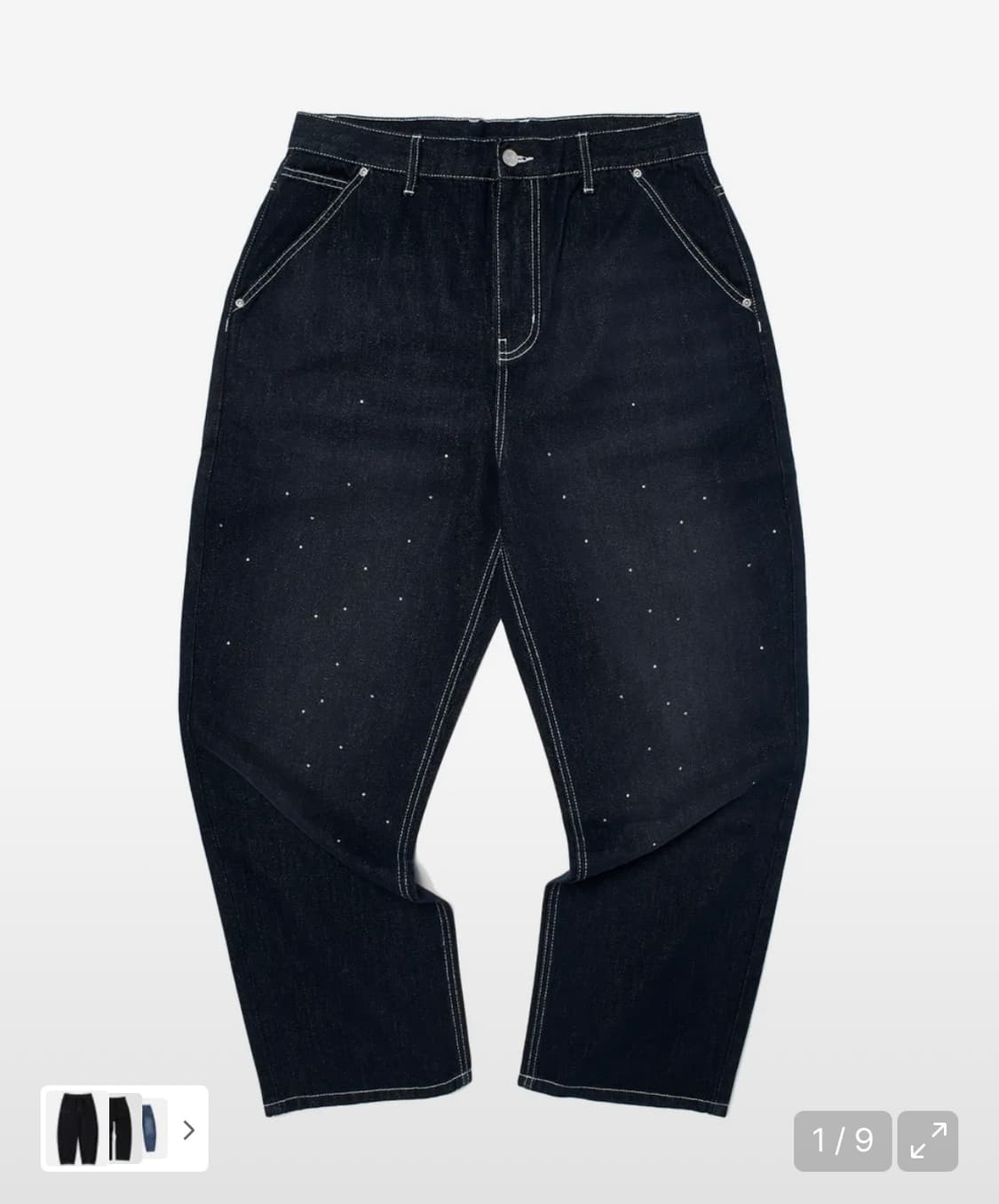 WKNDRS rhinestone denim pants L사이즈 (1회착) 상품이미지1