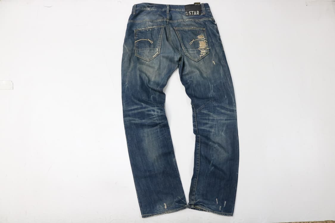 지스타로우 3301 디스트레스드 테이퍼드 데님 (31/32) 상품이미지6