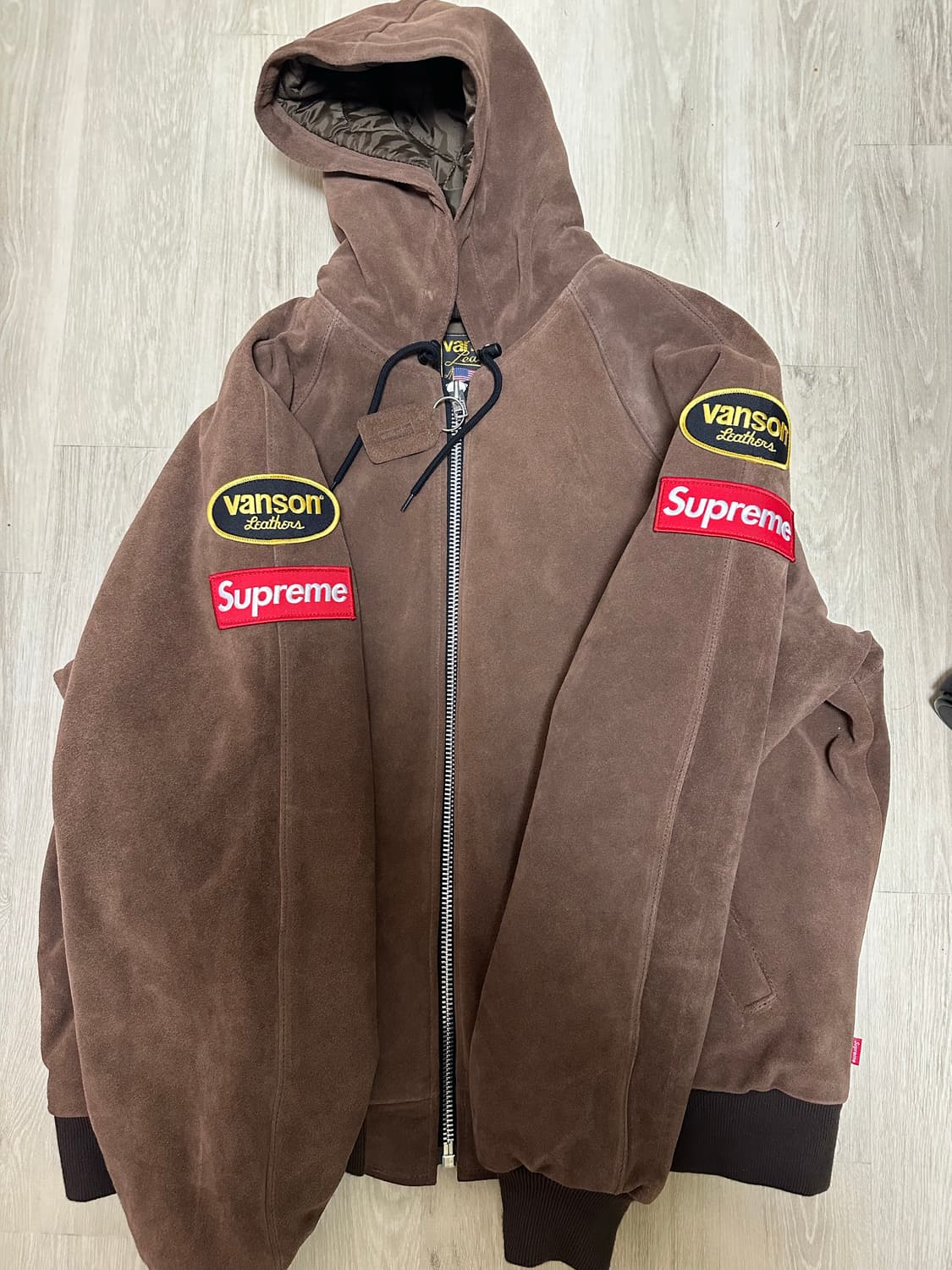 슈프림 밴슨 레더 후드 상품이미지1