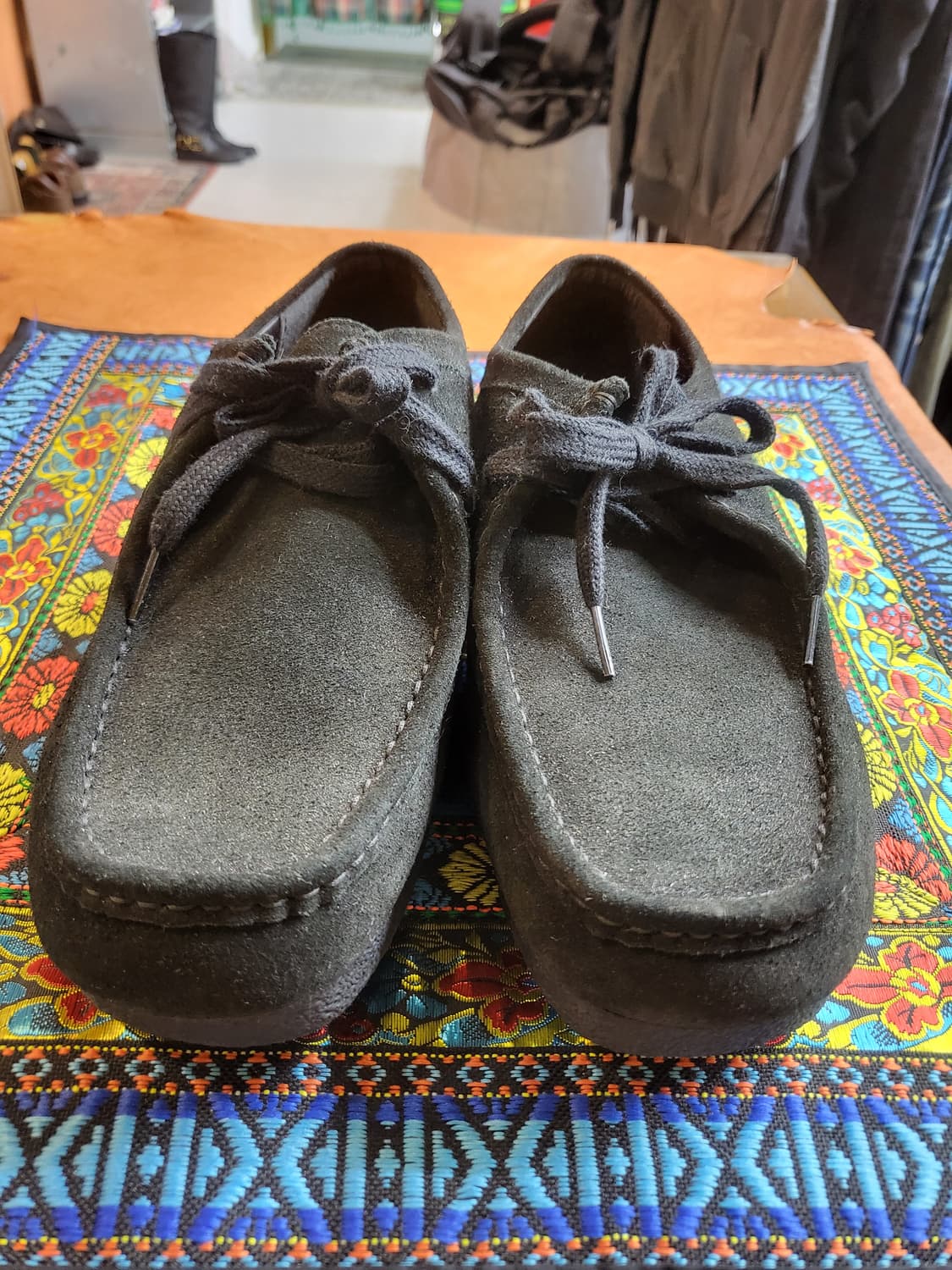 GU 리얼레더 모카신슈즈 블랙 상품이미지1