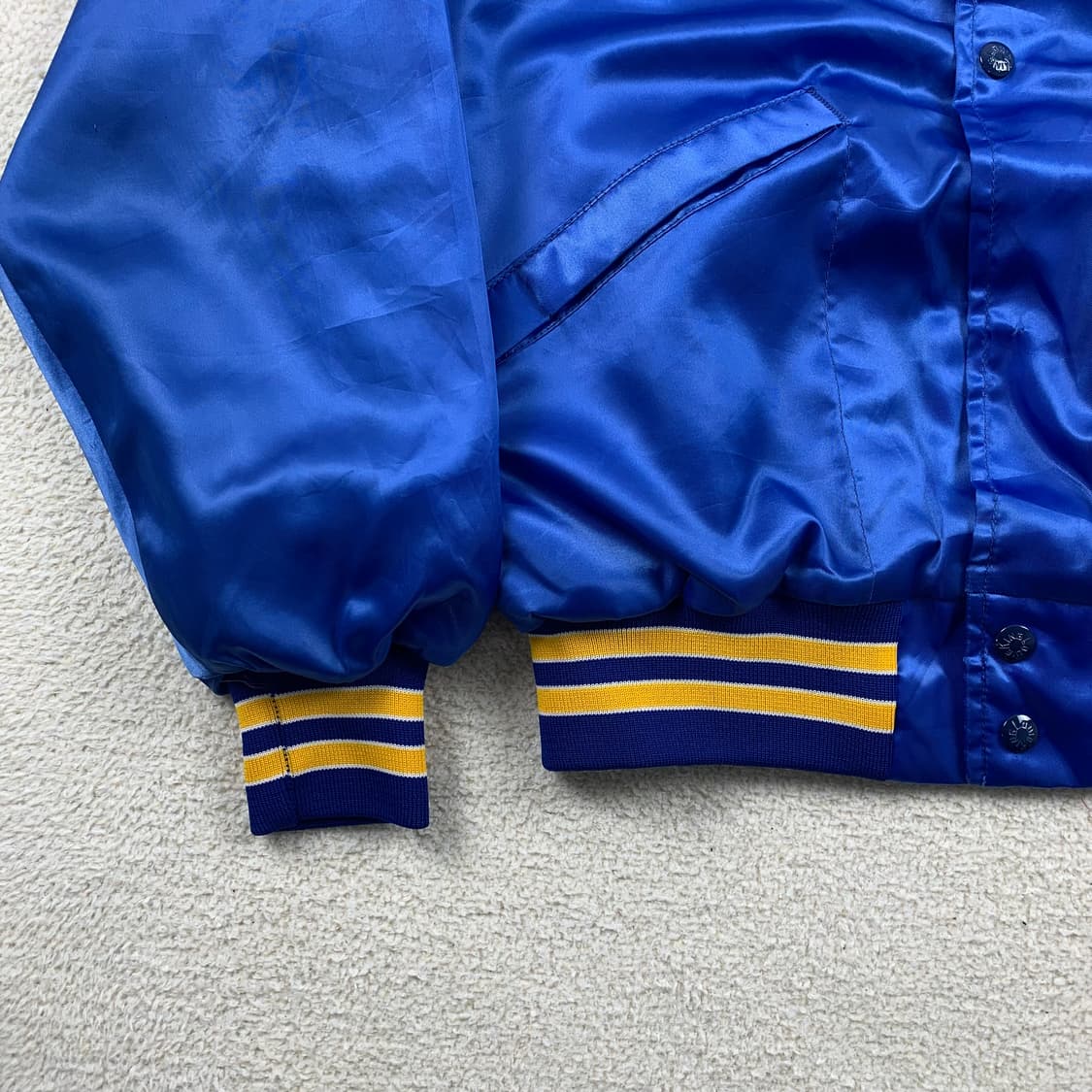 90‘s 아메리칸 빈티지 킹 루이 사틴 자켓 블루 상품이미지5