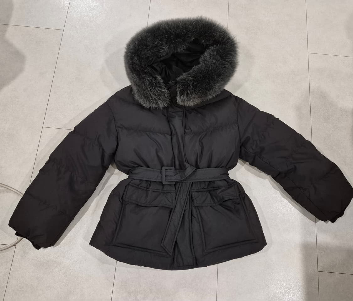 나이스클랍 사가폭스 퍼 다운 벨티드 숏패딩 상품이미지3