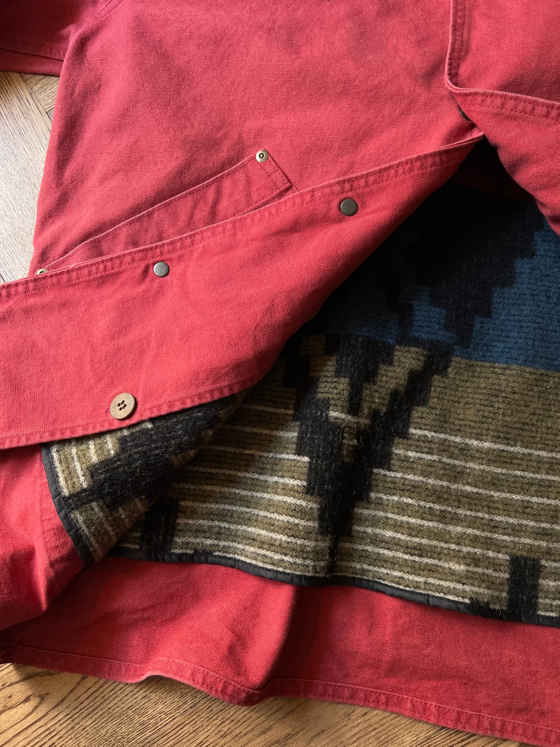 [L]90's 울리치 USA Made 나바호 라이닝 브릭레드 헌팅 자켓 상품이미지5