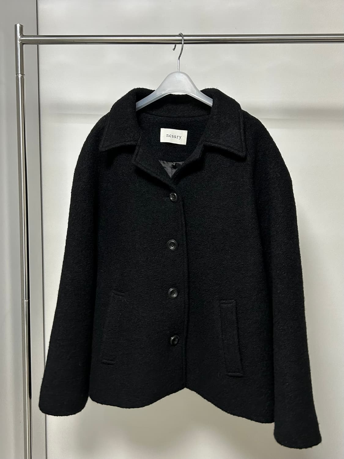 네세서리 Wool High-Neck Short Coat 상품이미지10