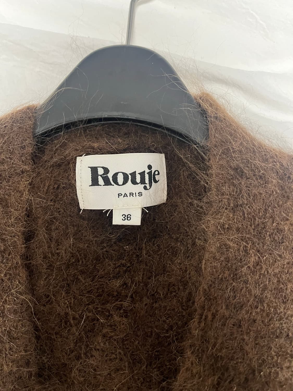 루즈 브라운 퍼프 가디건 상품이미지3