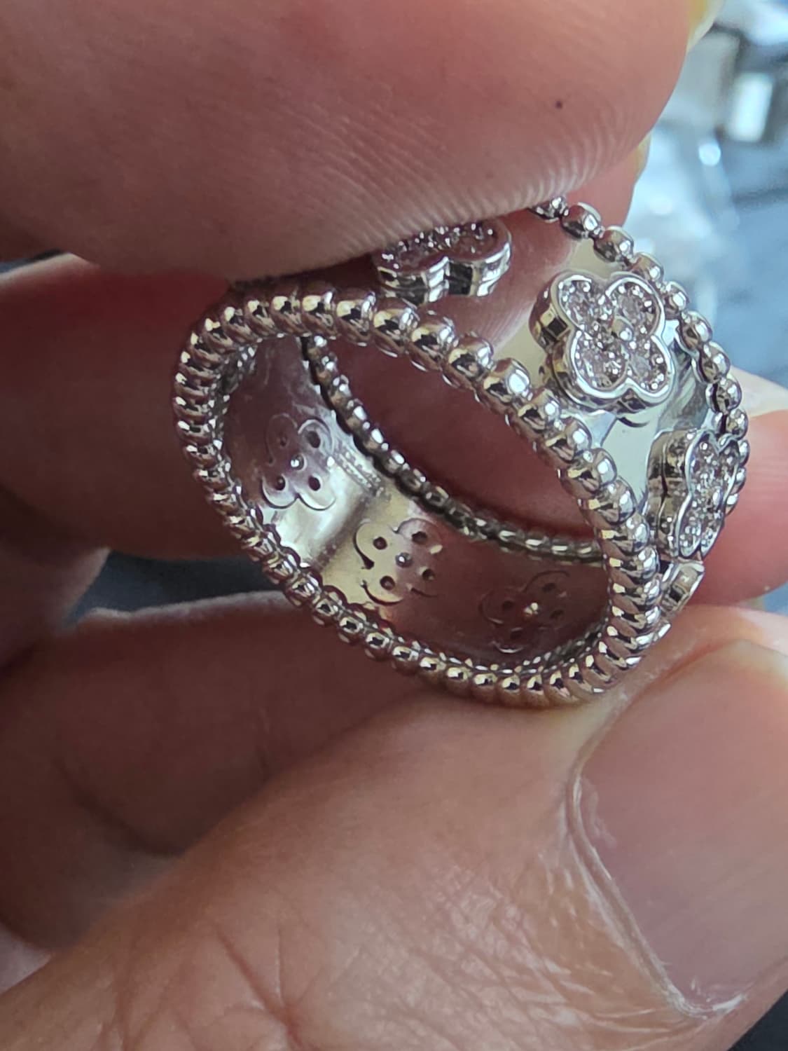 반클리프 빼를리 반지(실버) 상품이미지2