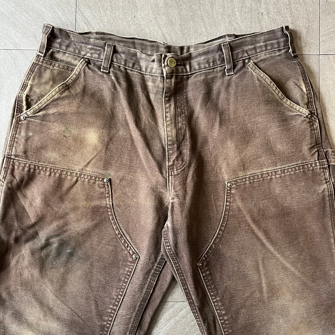 칼하트 정품 브라운 더블니 팬츠 바지 상품이미지2