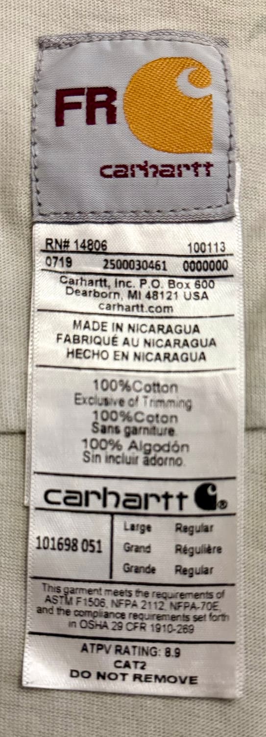 [칼하트x테슬라] ‘19 팩토리 엔지니어 지급용 FR 워크 셔츠 (L) 상품이미지6