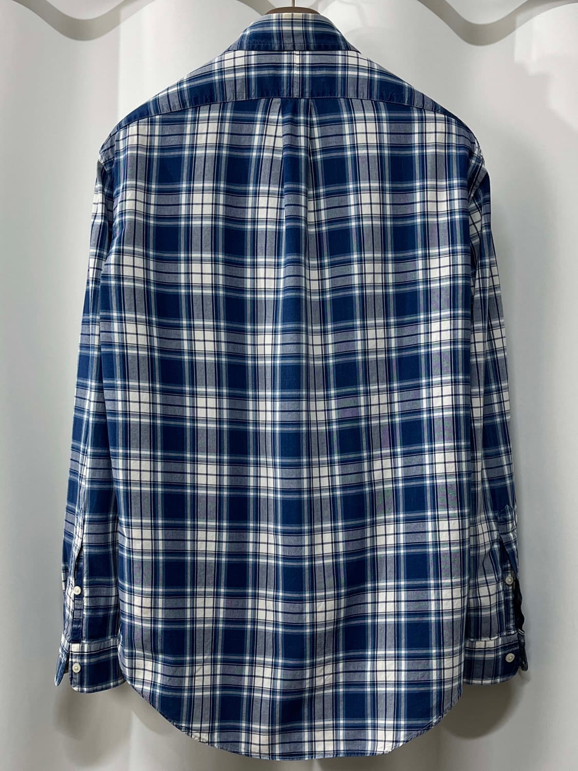 폴로 랄프로렌 인디고 옥스포드 플레이드 버튼다운 셔츠 상품이미지2