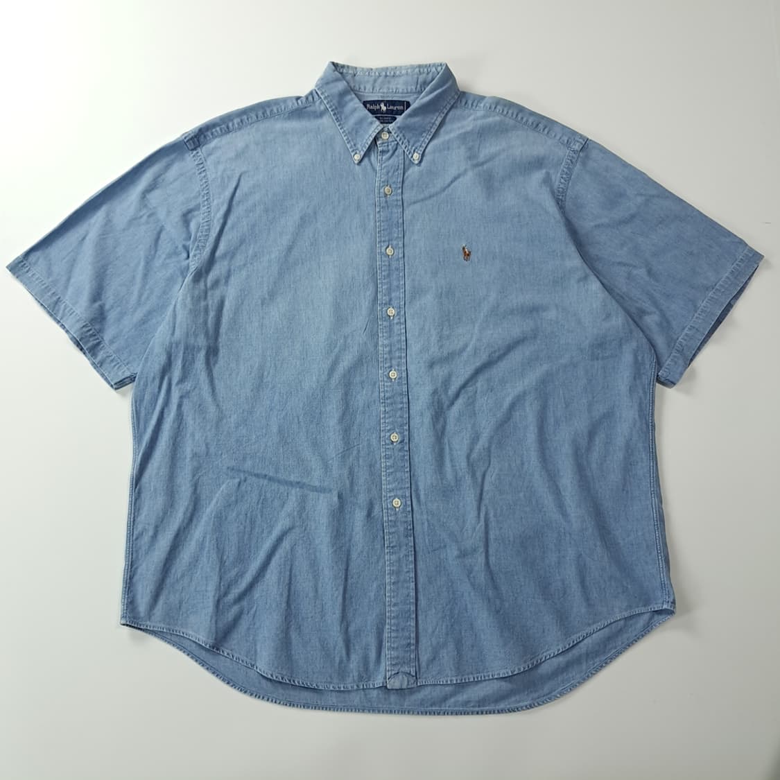 CK486 XL 폴로 90s 블레어 샴브레이 반팔 셔츠 남방 상품이미지1