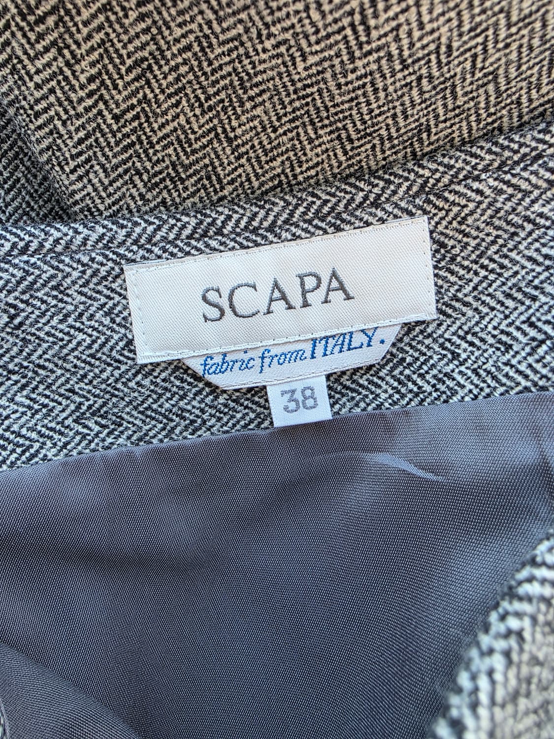 SCAPA 헤링본 플리츠 스커트 상품이미지3