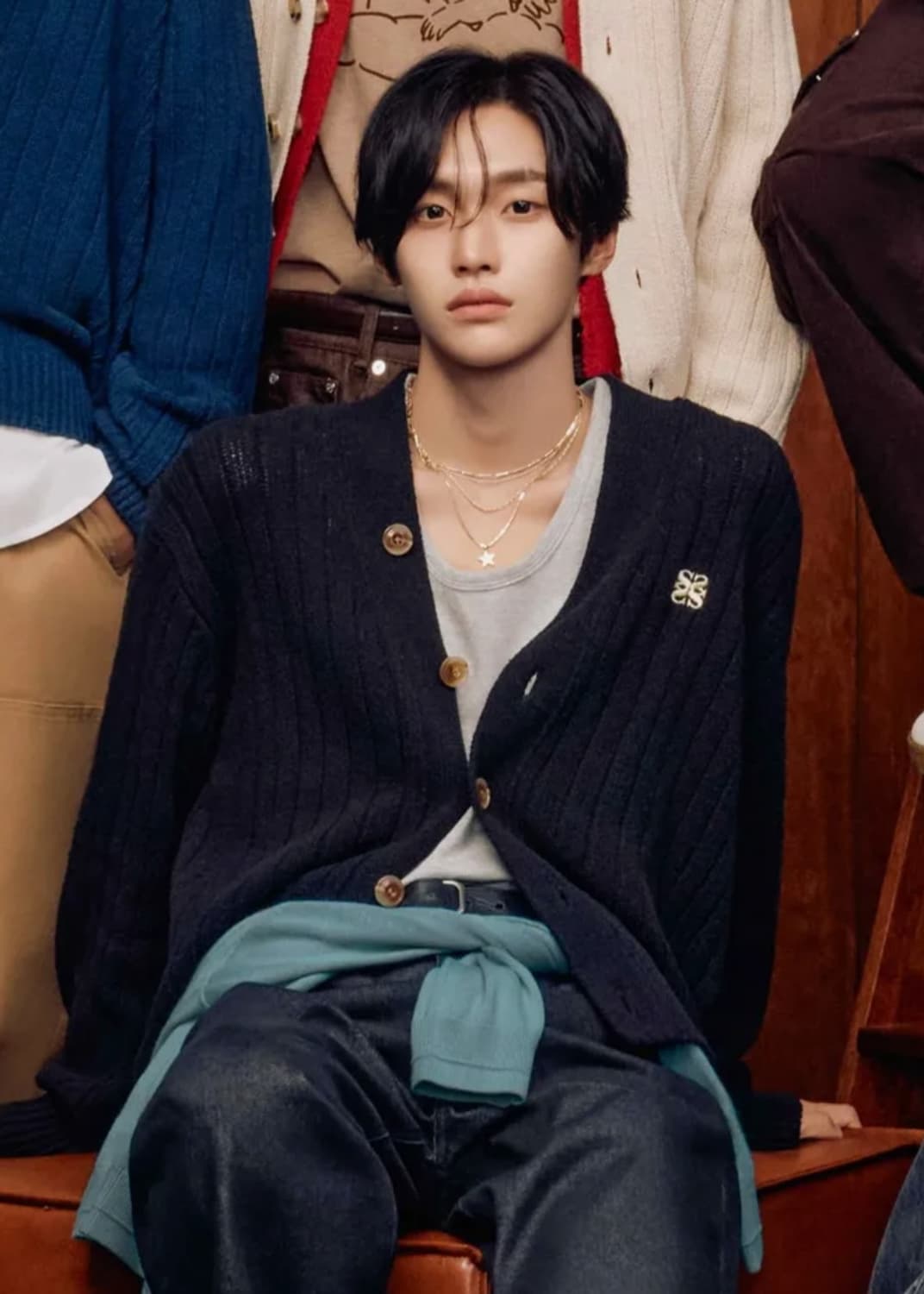 세터 파로 부클 가디건 블랙 L 상품이미지3