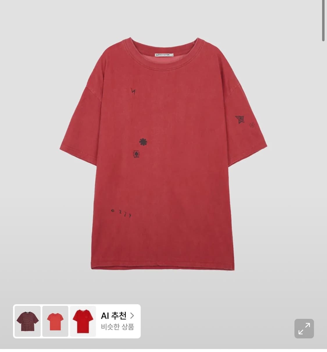 서피스에디션 타투 티셔츠 상품이미지1