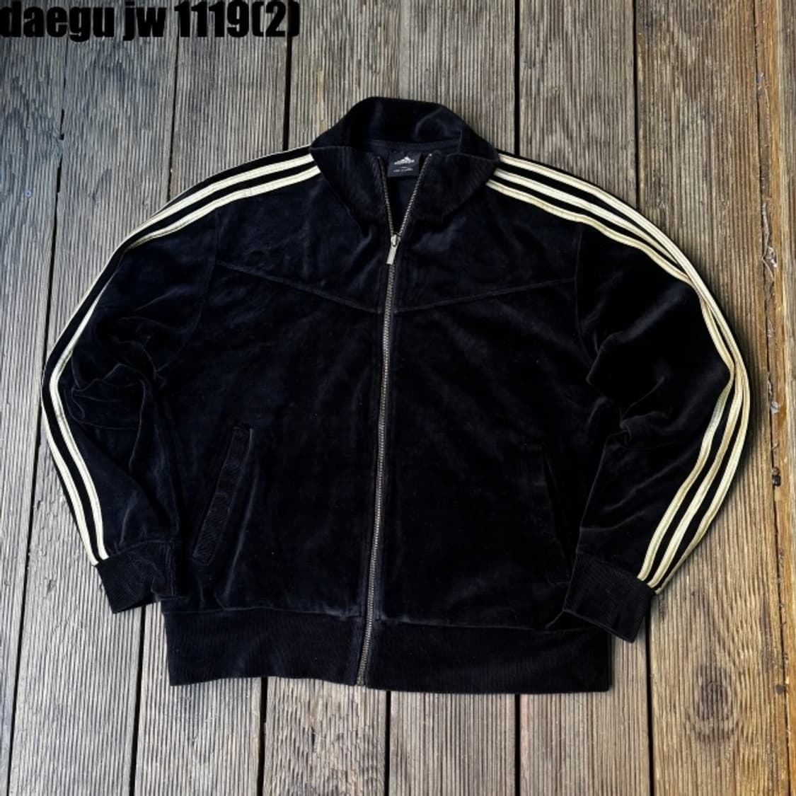 아디다스 벨벳 져지집업 검금 상품이미지2