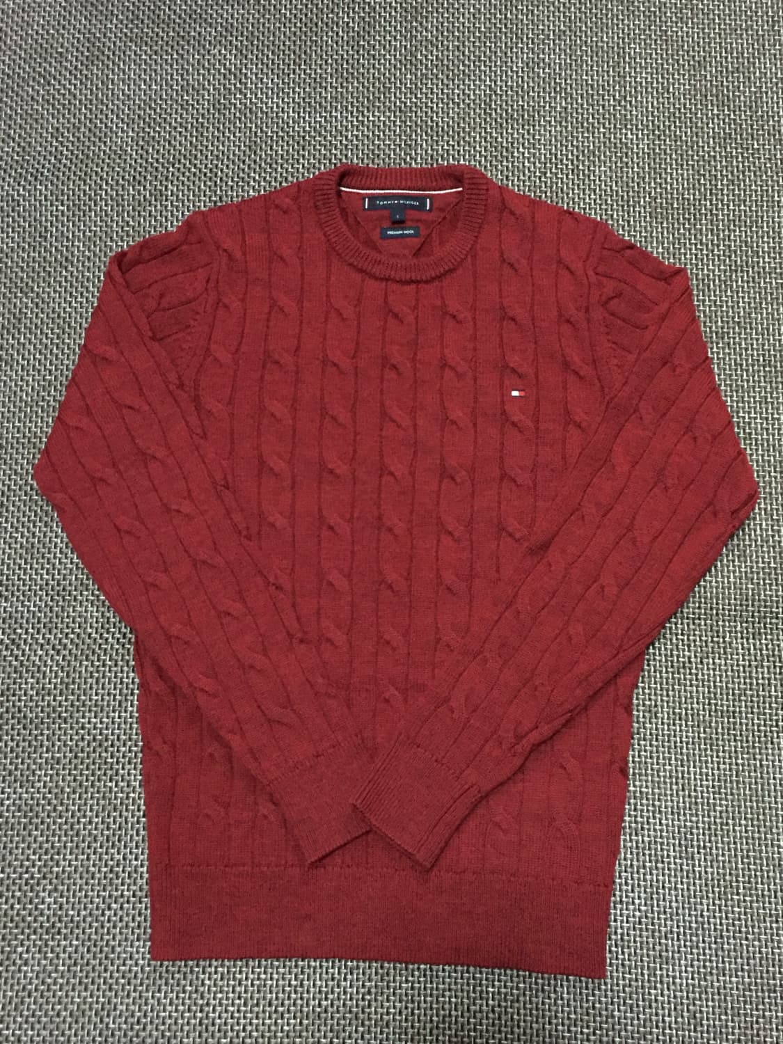 타미힐피거 버건디 케이블 니트 상품이미지4