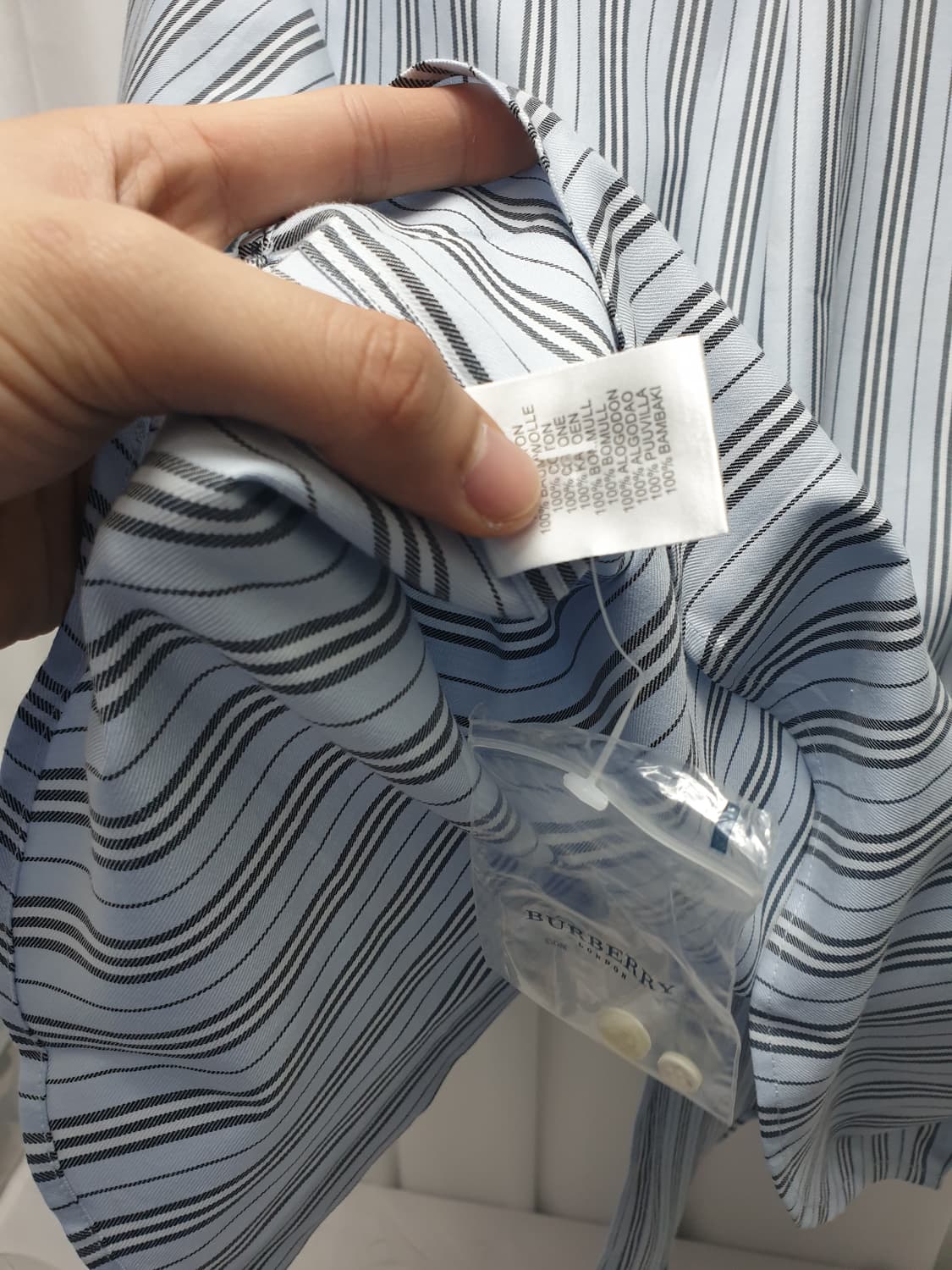 새상품) 버버리 스트라이프 셔츠 S사이즈 상품이미지6