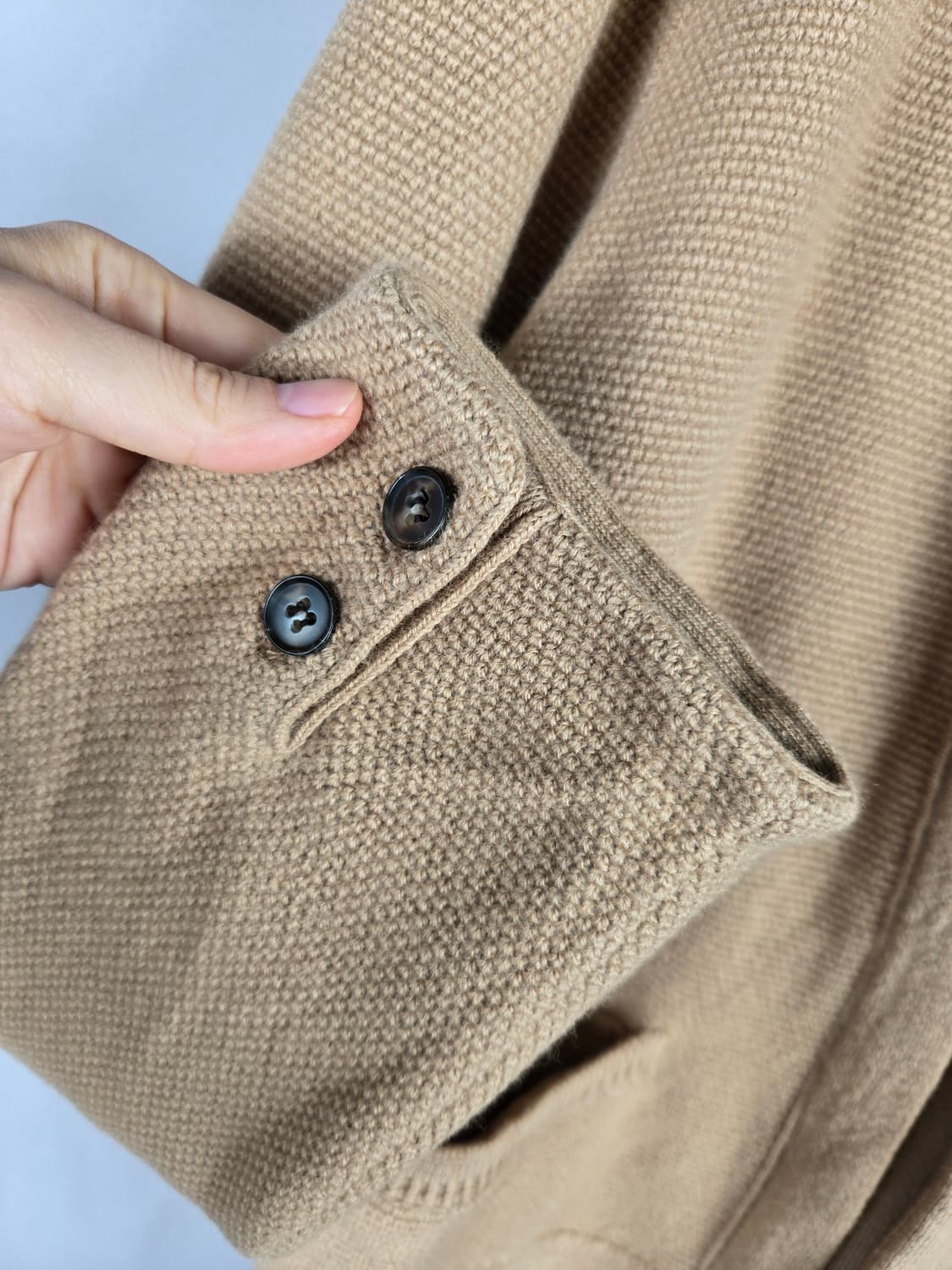 [무료배송]한섬 시스템 옴므 100 울100 숄 카라 니트 가디건 상품이미지5