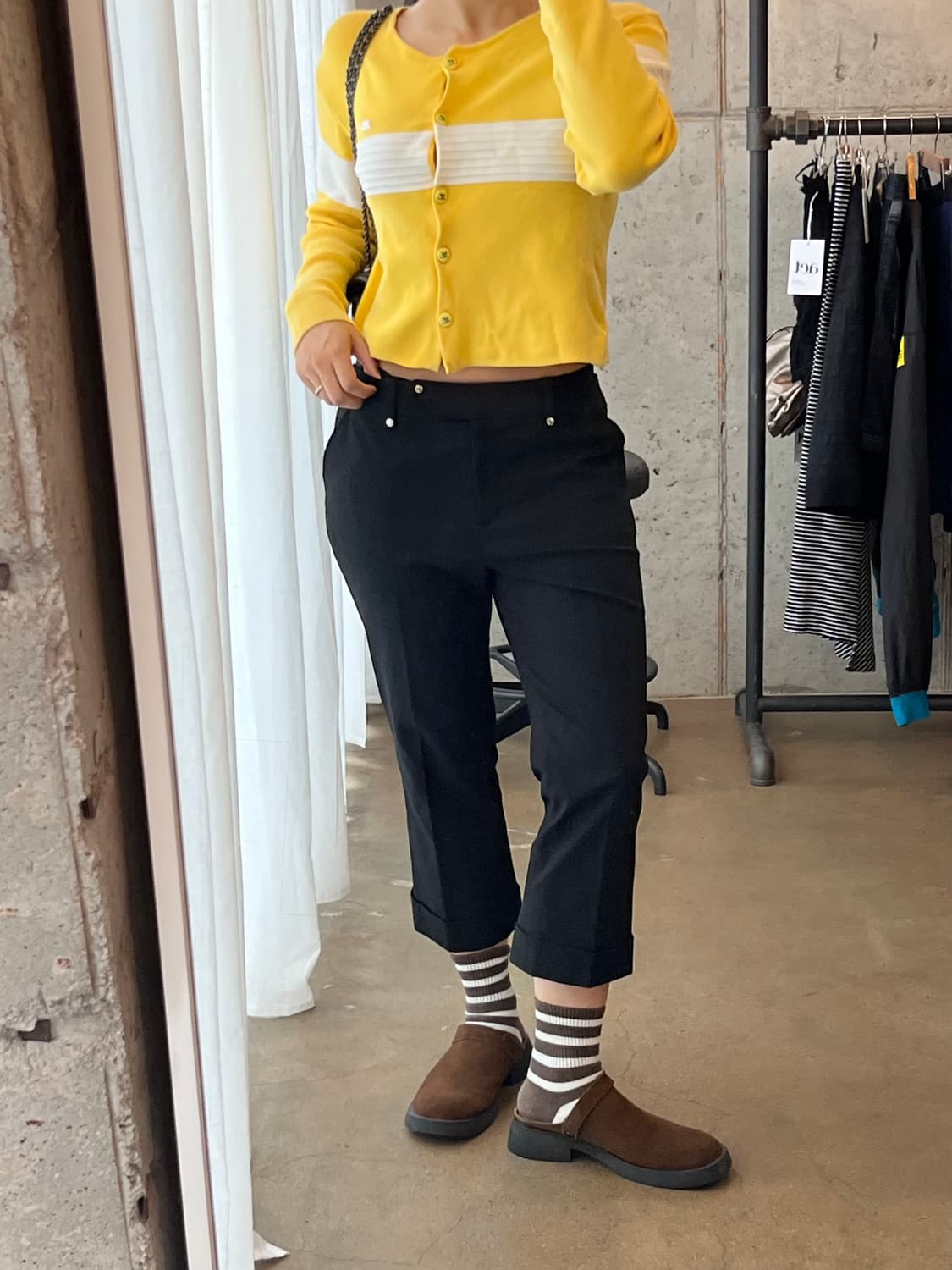 꾸레쥬 앵클팬츠 블랙 상품이미지3