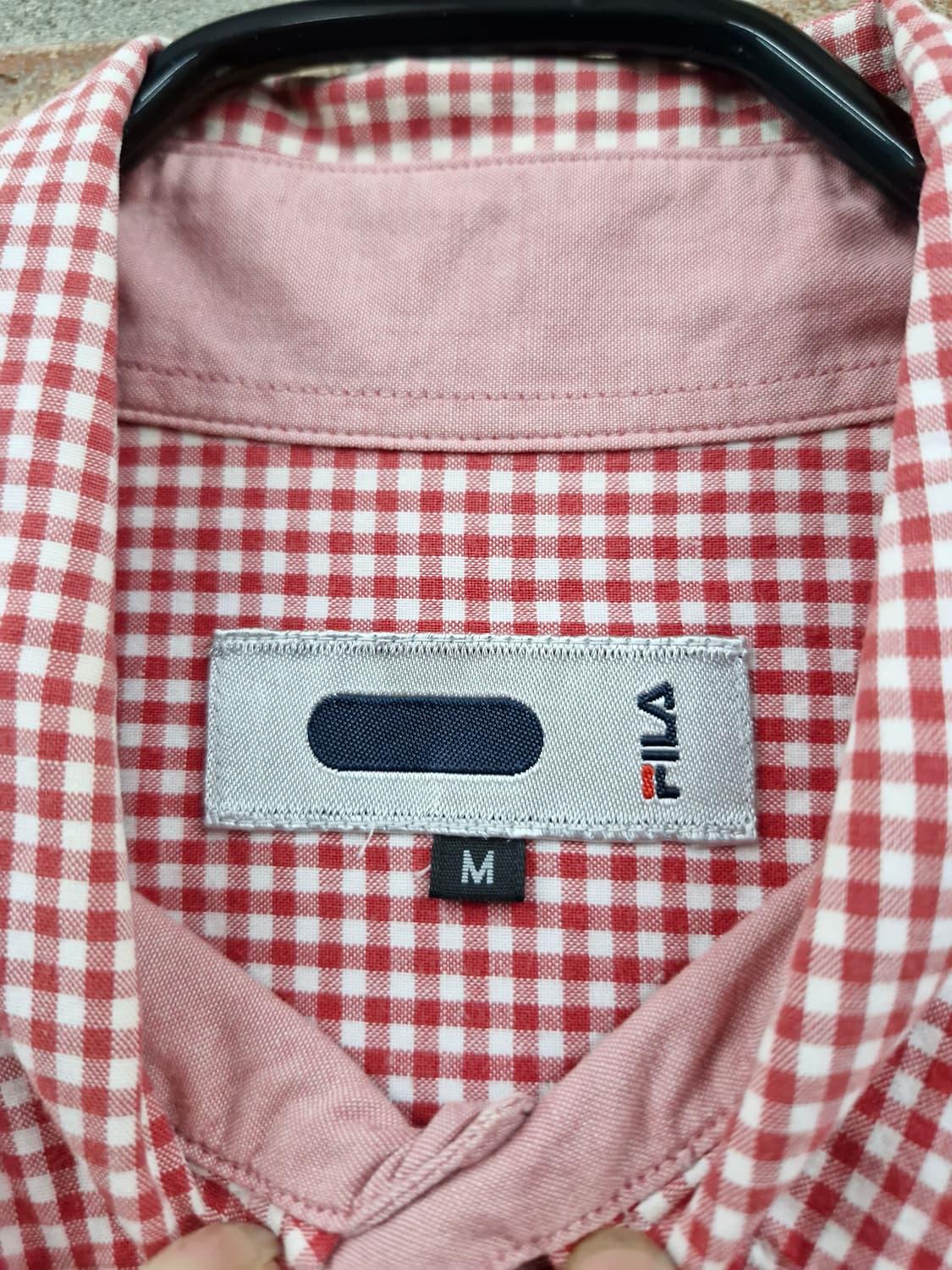 C028 JPN FILA 깅엄 체크 반팔셔츠 상품이미지6