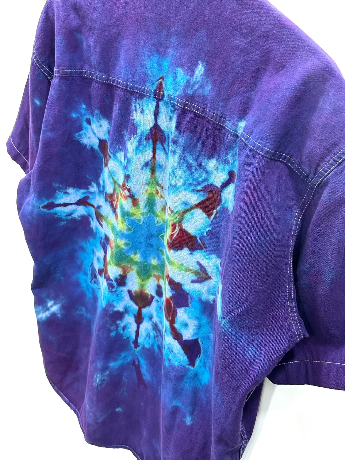 칼하트 퍼플 타이다잉 반팔셔츠 L 상품이미지7