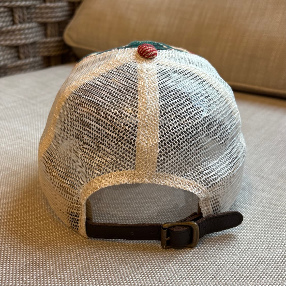 폴로 랄프로렌 레더 빌 플래드 트러커 캡 상품이미지4