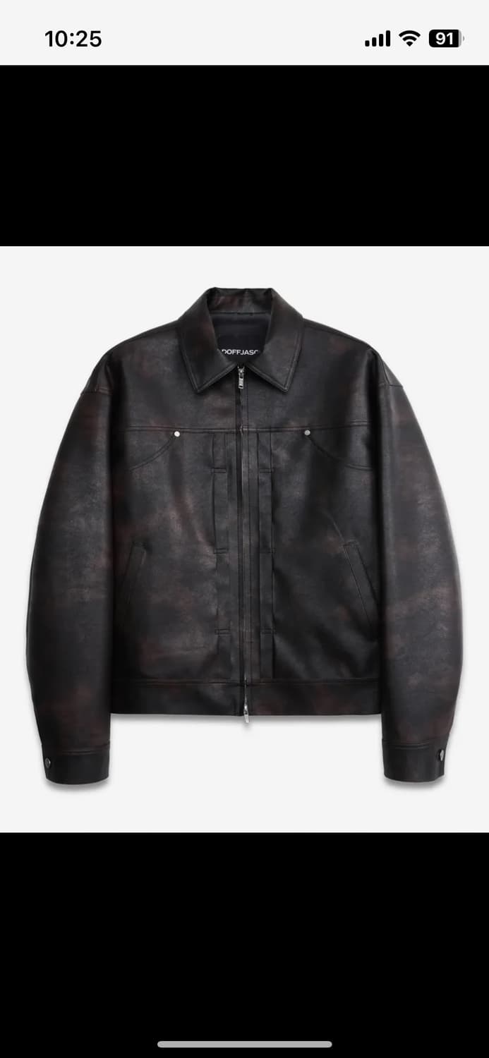 도프제이슨 투톤 레더 트러커 자켓 M 상품이미지1