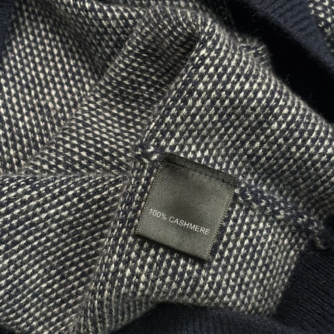 Qi Newyork 캐시미어 100 라운드넥 니트 네이비 M 상품이미지3