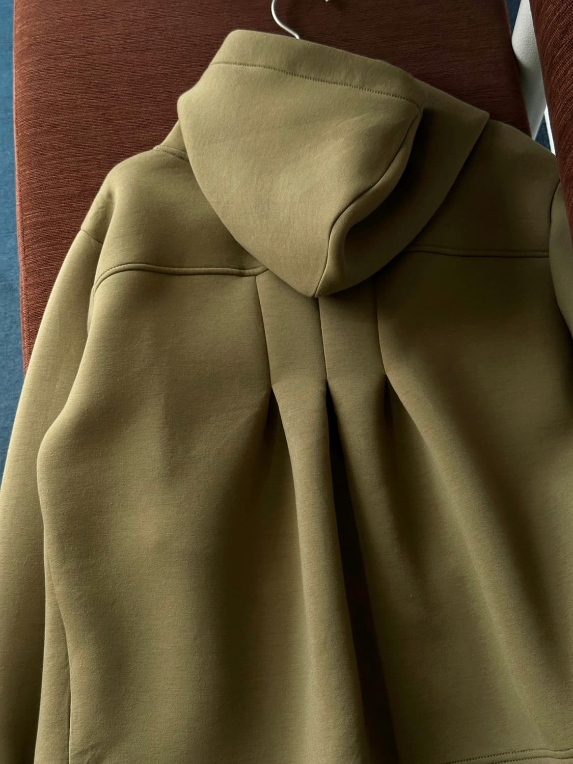 High gauge knitted hood zip parka 상품이미지5