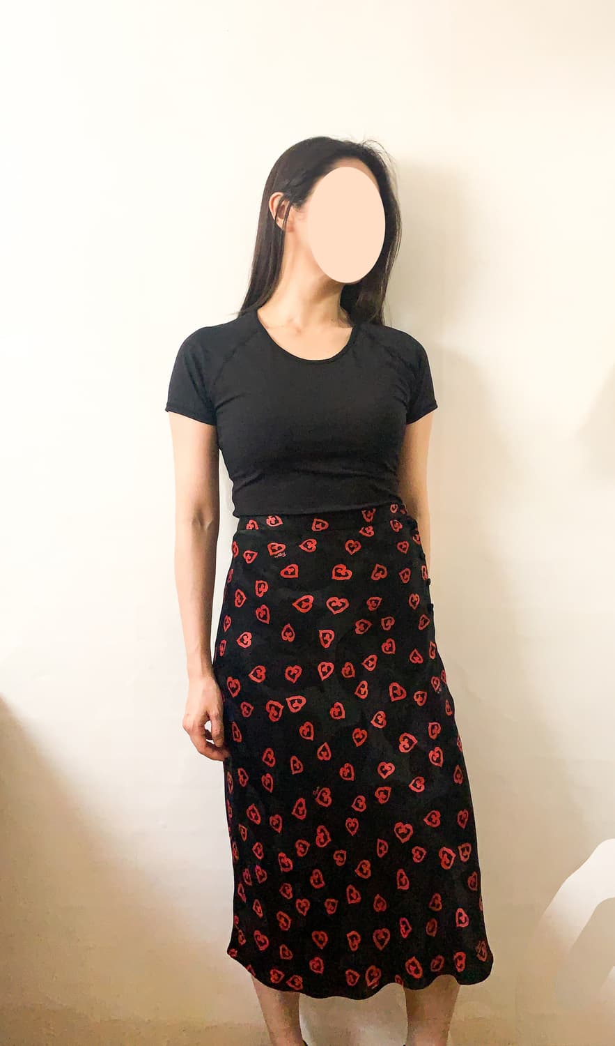 [FR36] 루즈 후즈 Rouje 하트 패턴 롱 스커트 상품이미지9
