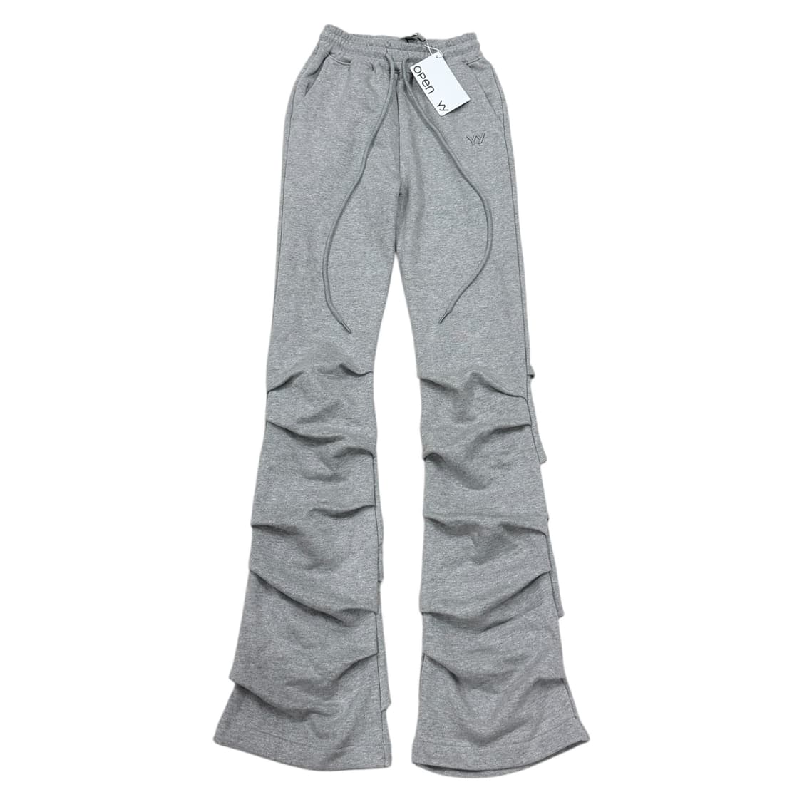오픈와이와이 저지 셔링 팬츠 그레이 1 상품이미지1