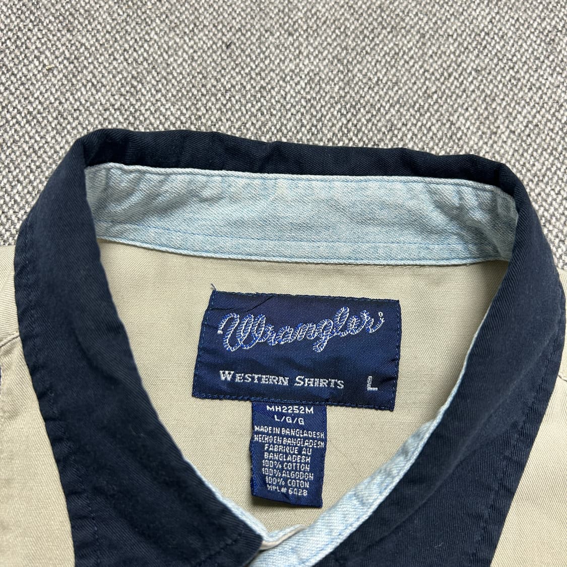 랭글러 베이지 웨스턴 셔츠(L) 상품이미지3