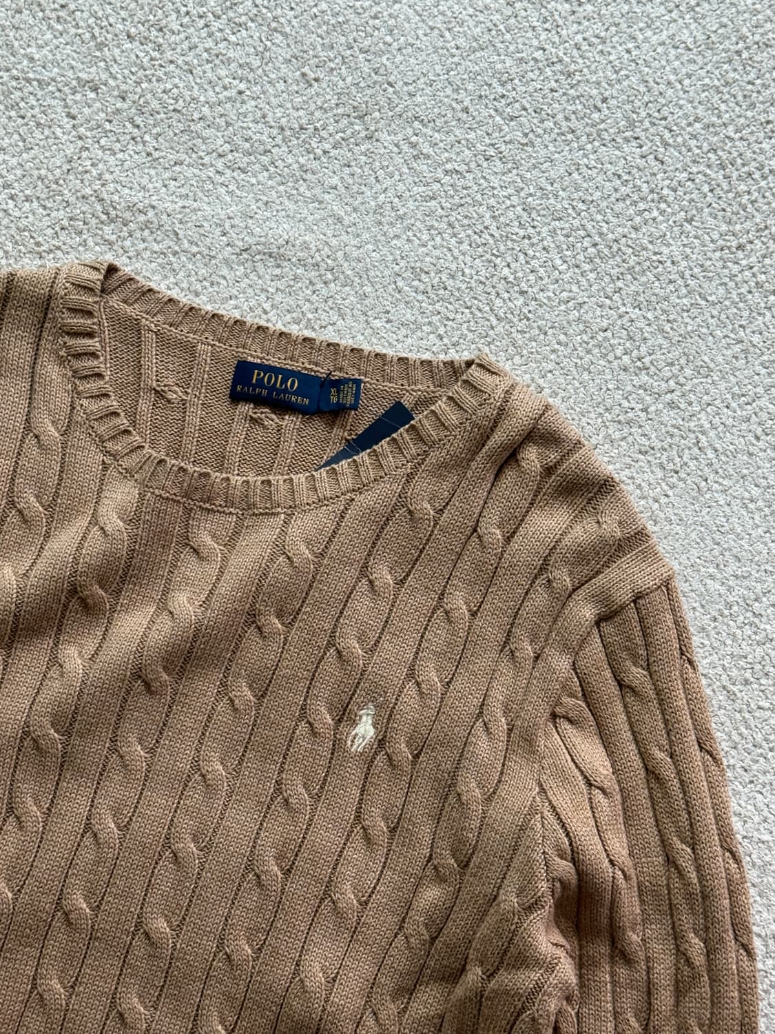 (새상품/정품) 폴로랄프로렌 코튼 꽈배기 니트(여XL) 상품이미지3