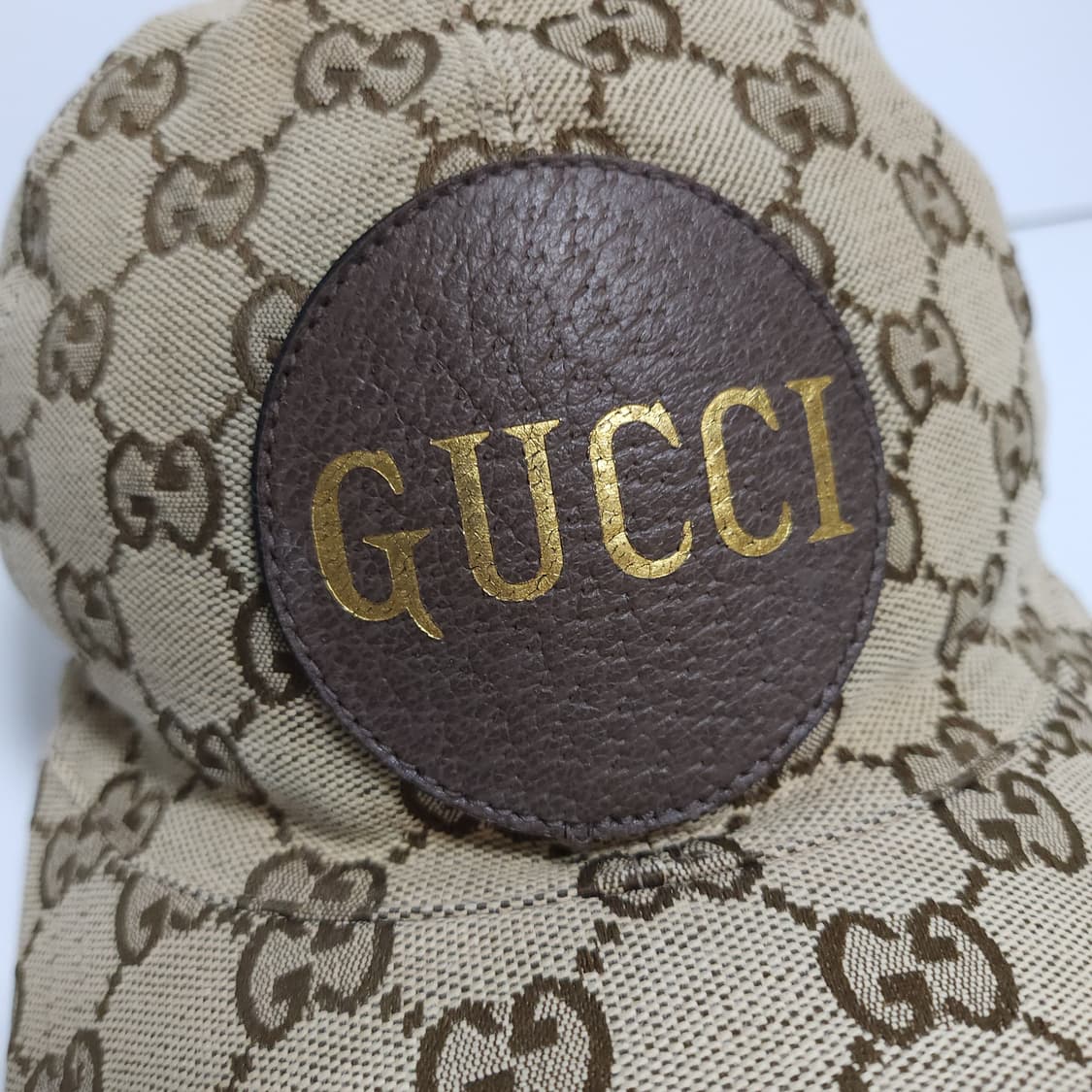 [S] 구찌 베이지 로고 볼캡 모자 상품이미지5