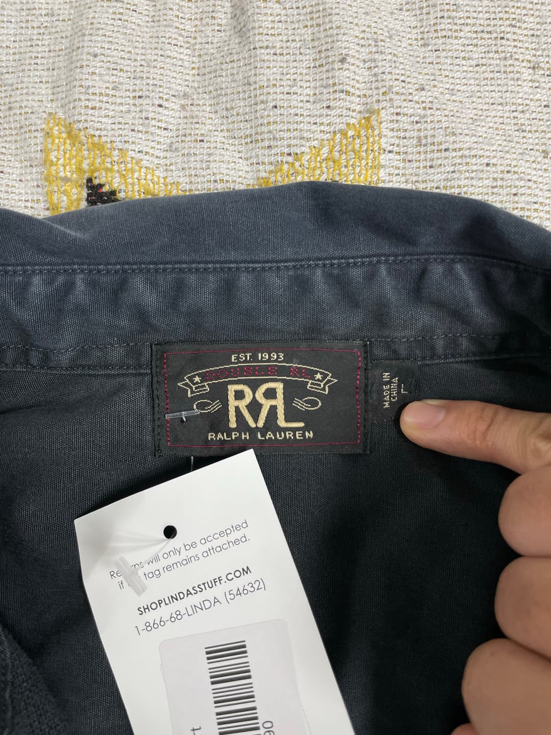 RRL 밀리터리 긴팔 하프 셔츠(L) 상품이미지4