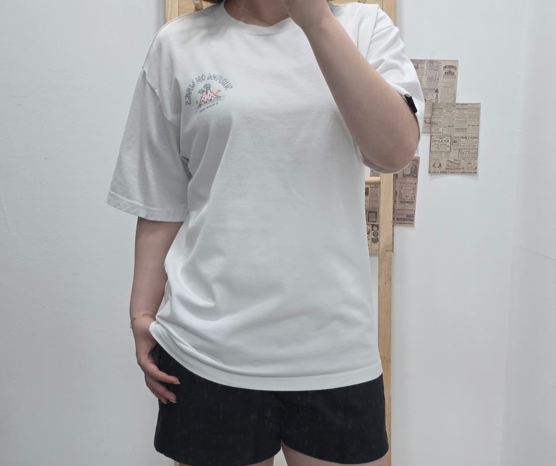 [프립]S/카파 백 프린팅 반팔티 화이트 상품이미지2