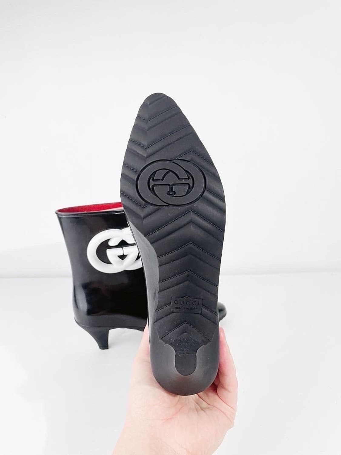 (정품/새상품) 구찌 여성 러버부츠 GG 앵클 부츠 상품이미지5