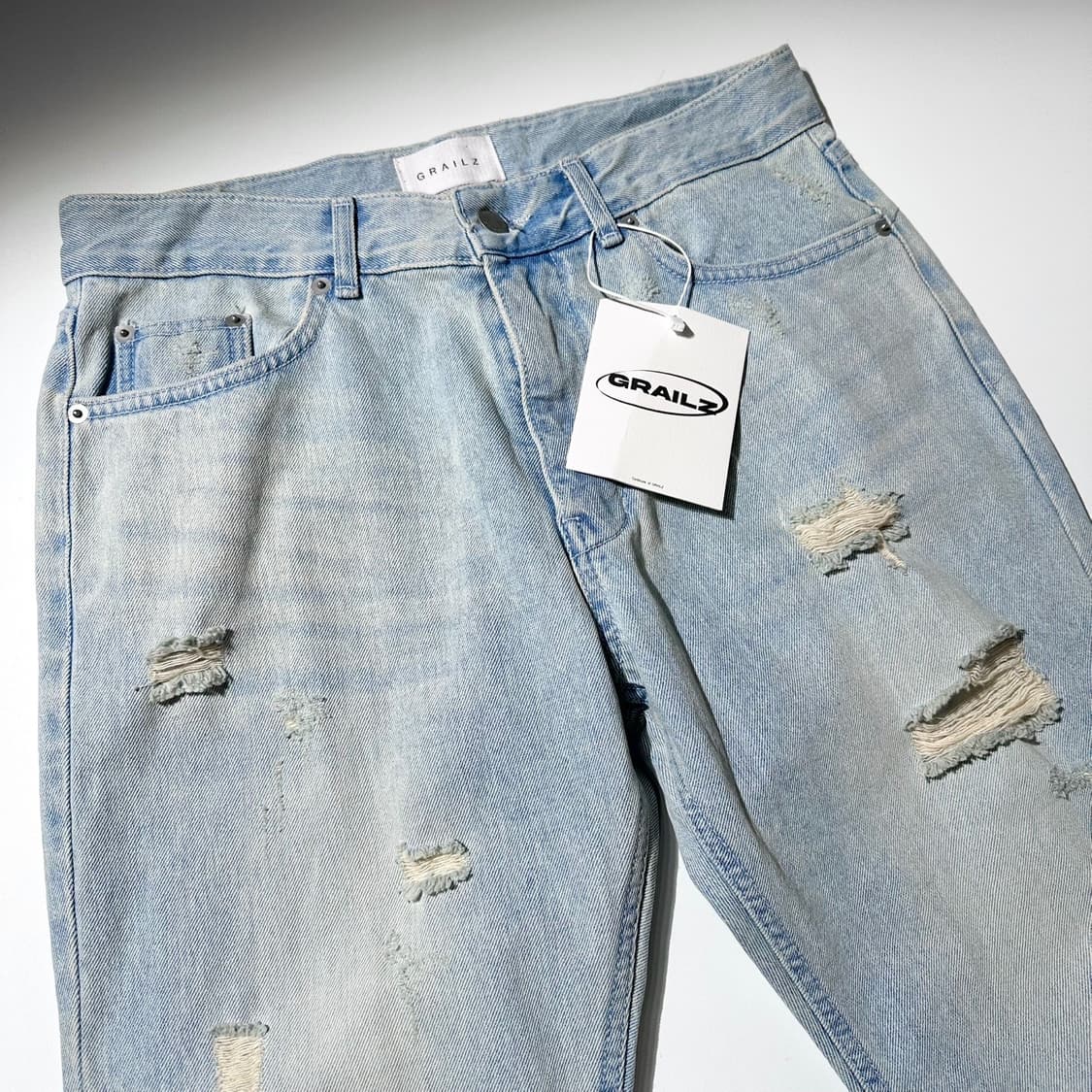 (새상품) 그레일즈 디스트레스드 플레어 진 부츠컷 데님 팬츠 상품이미지3